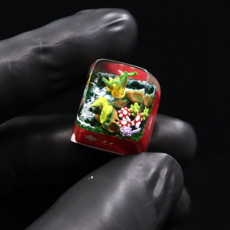 Dropshipping Eevee Series of Pokemon Artisan Resin Keycaps ESC SA Profile MX for Mechanical Gaming Keyboard